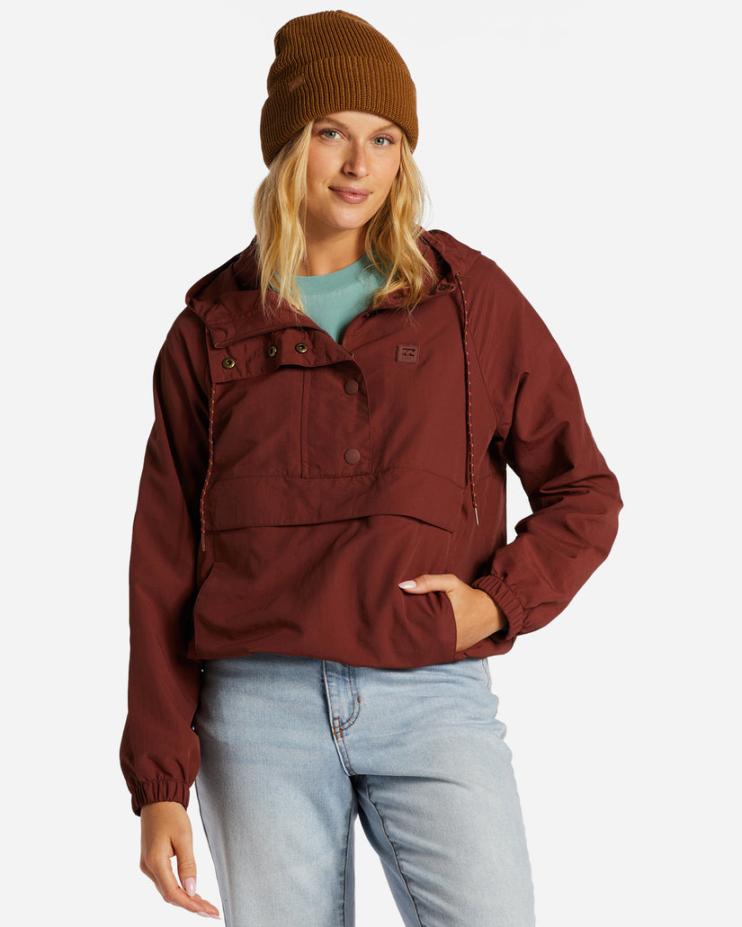 Trail Along Anorak Pullover Jacket - Rosewood