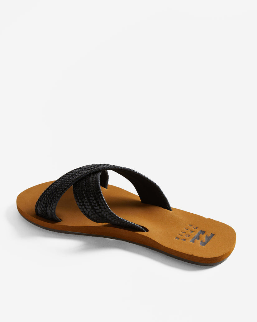 Avery Slider Sandals - Off Black