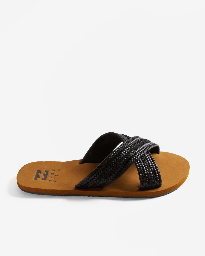 Avery Slider Sandals - Off Black