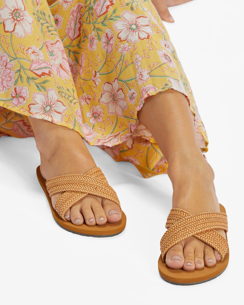 Avery Slider Sandals - Tan