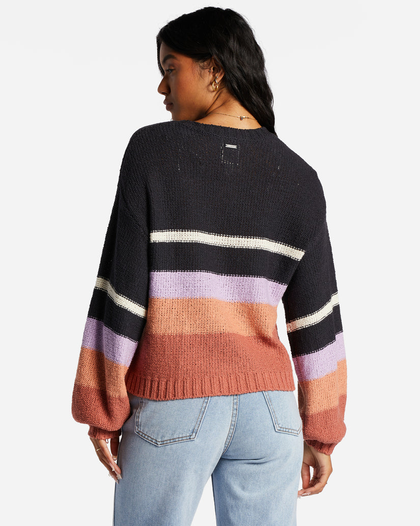 Seeing Double Crop Crewneck Sweater - Lilac Breeze