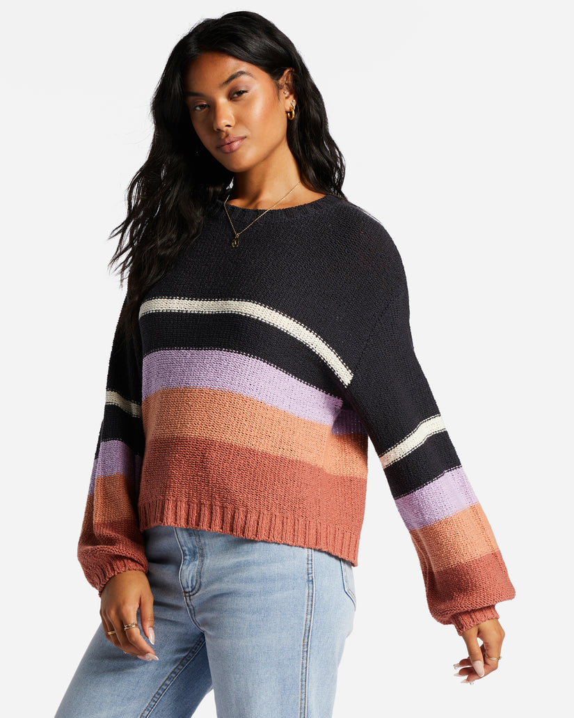 Seeing Double Crop Crewneck Sweater - Lilac Breeze