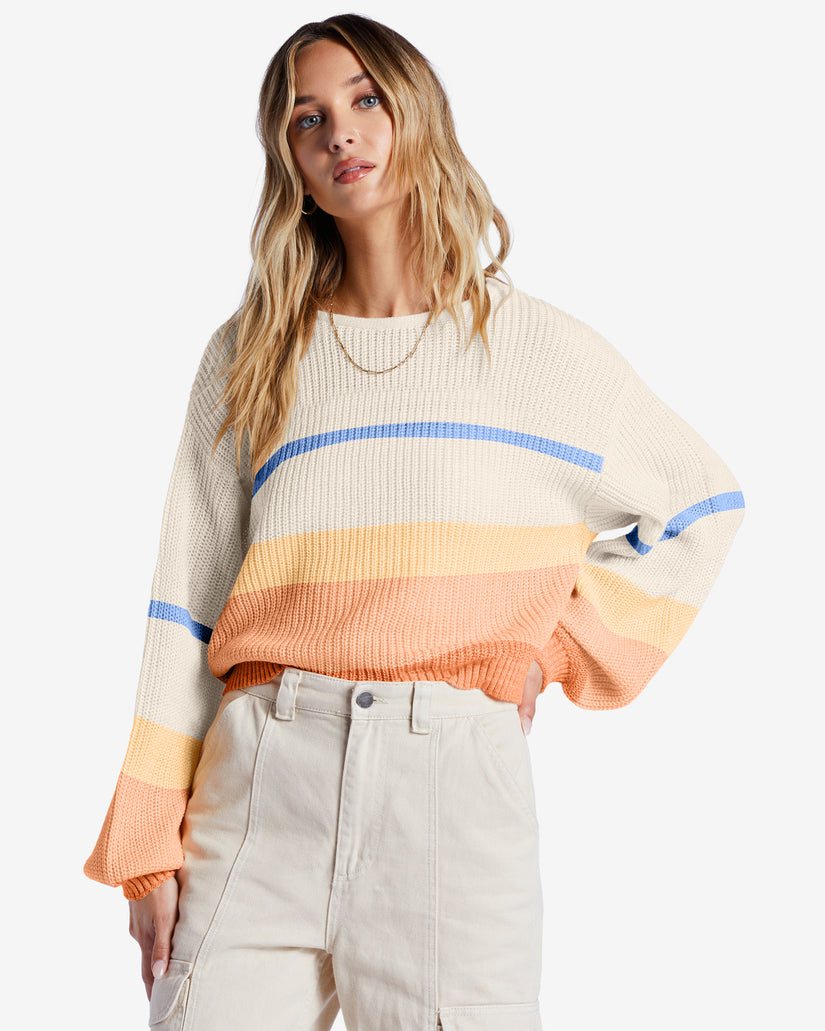 Changing Tides Pullover Sweater - Light Melon