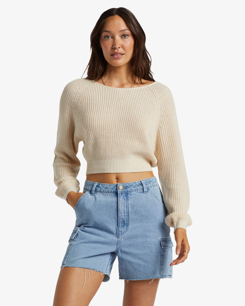 Sun Soaked V-Neck Sweater - Whitecap