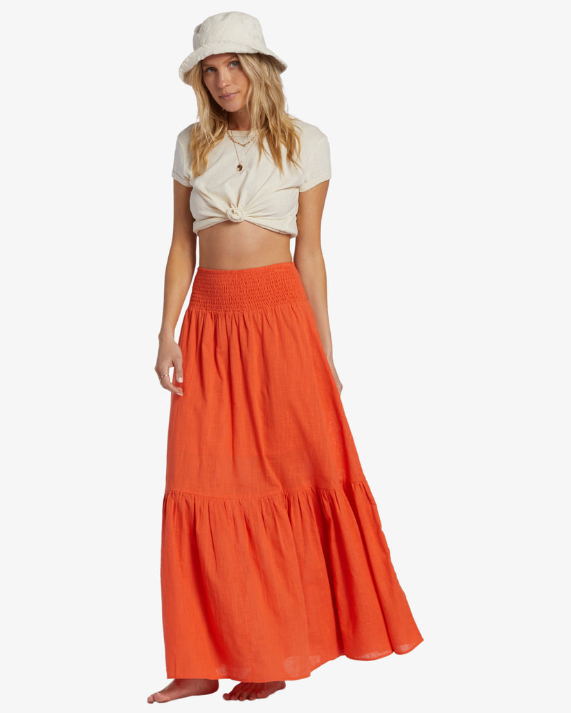In The Palms Skirt - Coral Craze