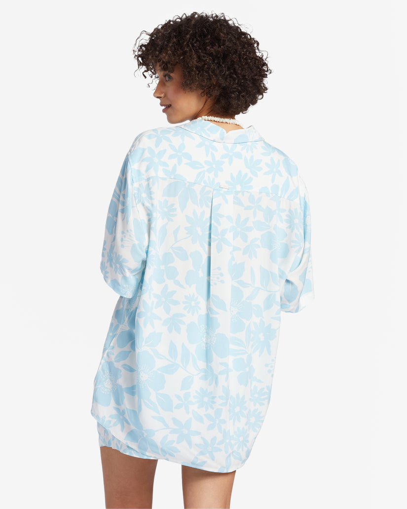 On Vacation Woven Shirt - Bliss Blue