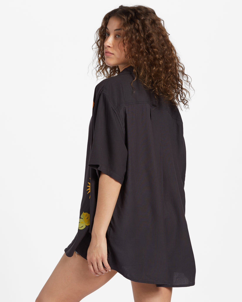 On Vacation Woven Shirt - Black Sands