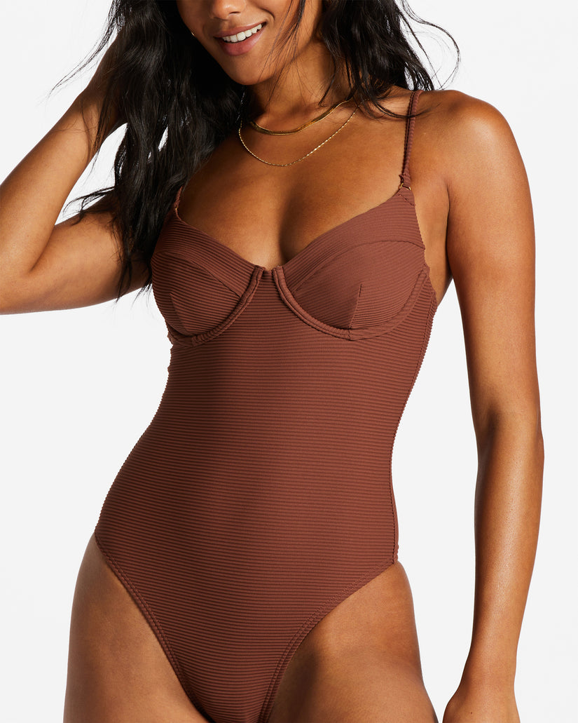 Tanlines One-Piece Swimsuit - Mocha