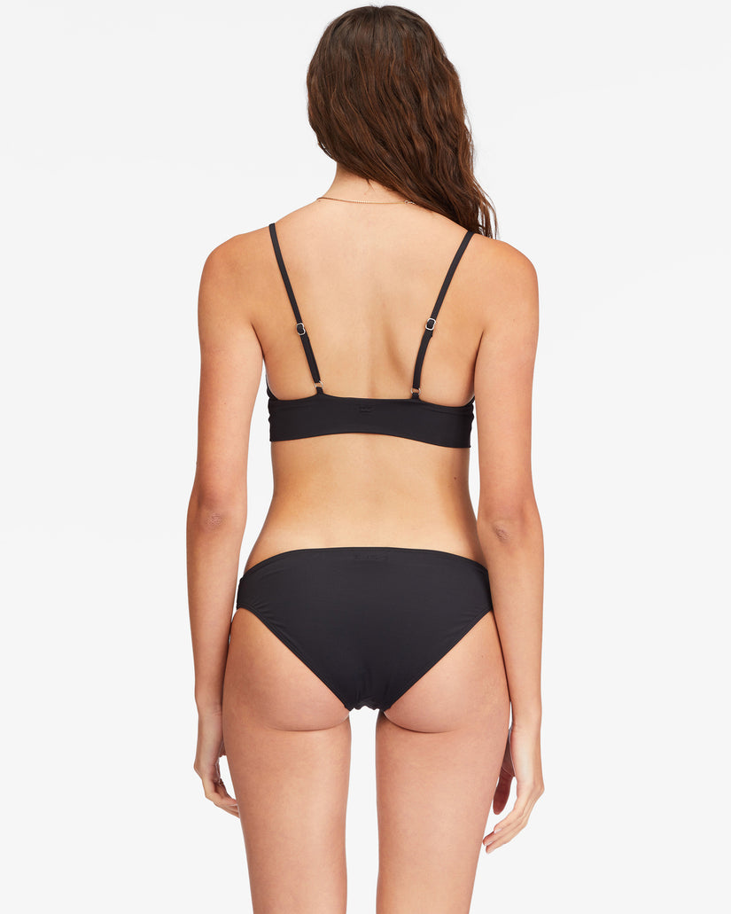 Sol Searcher V-Neck Cami Bikini Top - Black Pebble