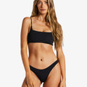 Sol Searcher Zoe Crop Bikini Top - Black Pebble