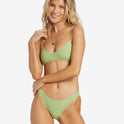 Tanlines V Bralette Bikini Top - Palm Green
