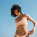 Sungazers Ruched Bralette Bikini Top - Multi