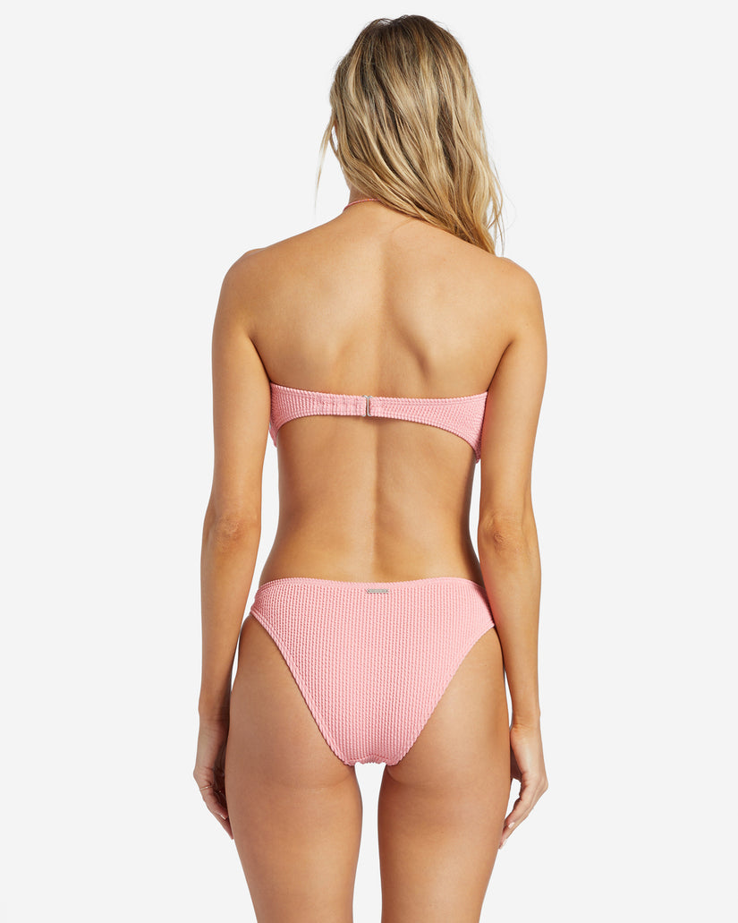 Summer High Twist Bandeau Bikini Top - Flamingo