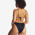 Sol Searcher Havana Skimpy Bikini Bottoms - Black Pebble