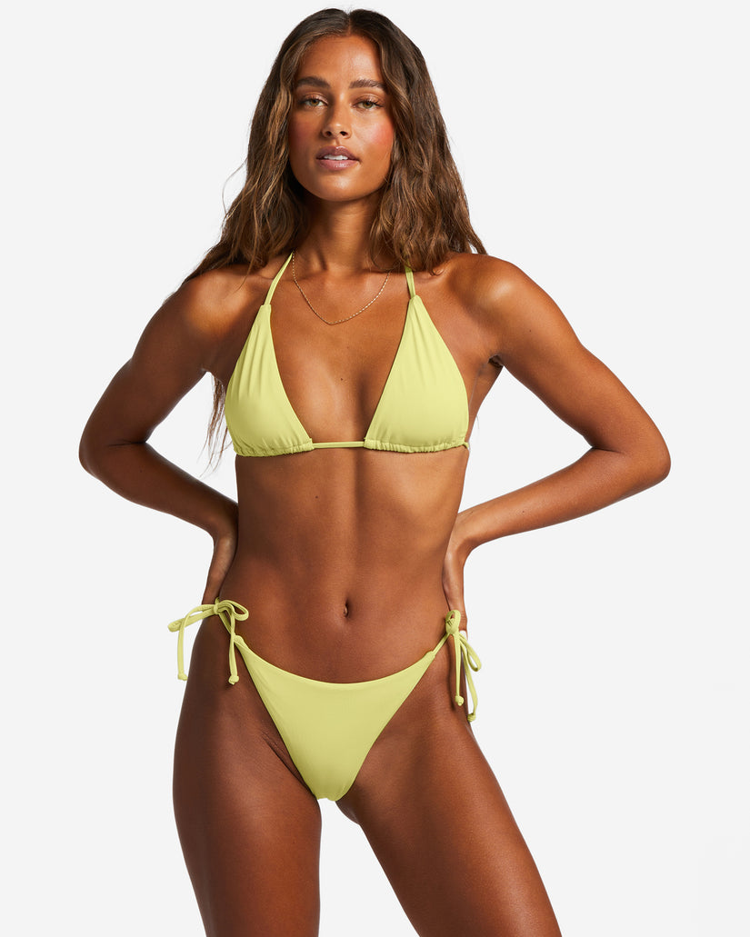 Sol Searcher Tie-Side Tanga Bikini Bottoms - Light Lime