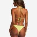 Sol Searcher Tie-Side Tanga Bikini Bottoms - Light Lime