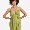 On Vacay Romper Cover Up - Palm Green