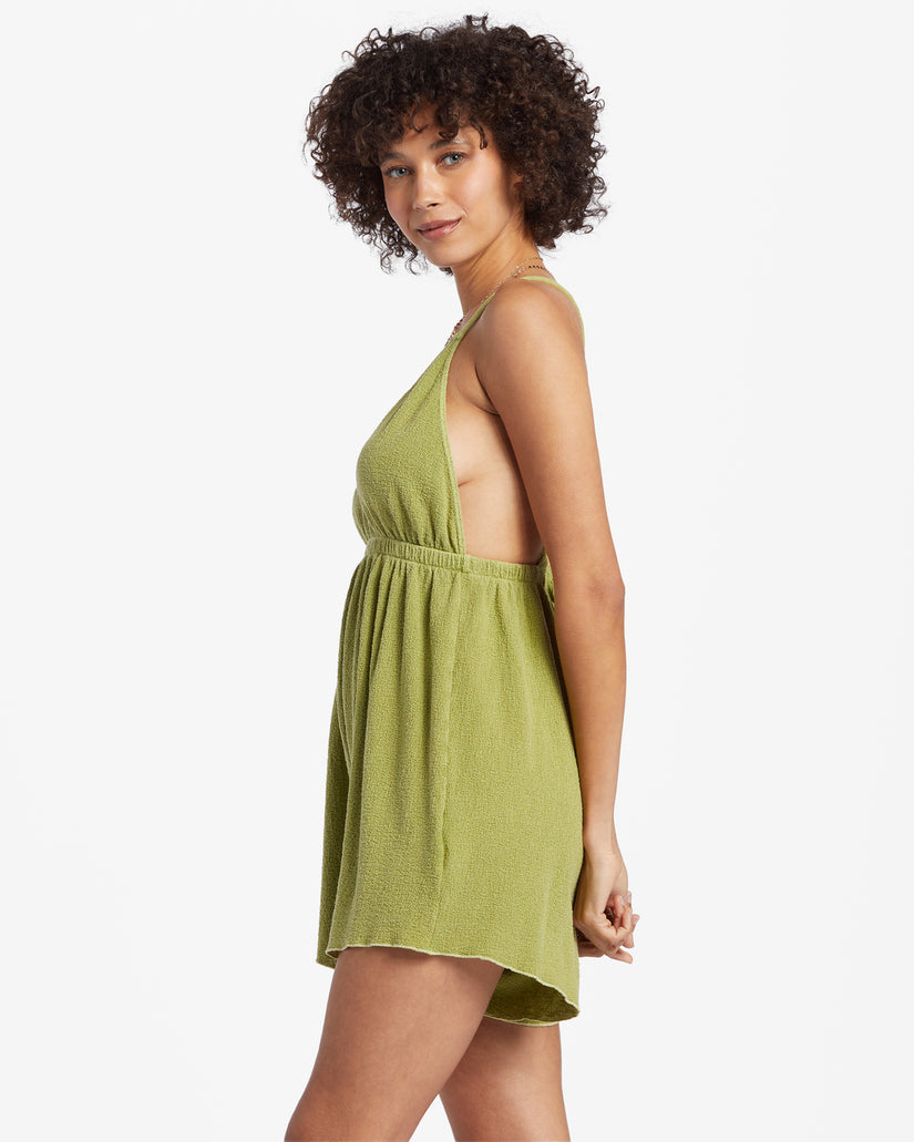 On Vacay Romper Cover Up - Palm Green