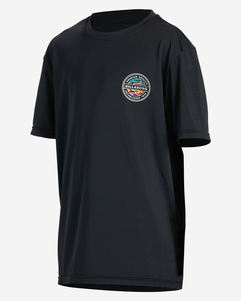 Boys (2-7) Rotor Kids Short Sleeve UPF 50 Surf T-Shirt - Black