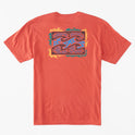 Boys (2-7) Crayon Wave T-Shirt - Coral
