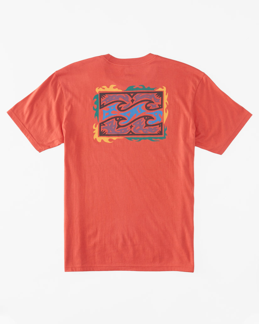 Boys (2-7) Crayon Wave T-Shirt - Coral