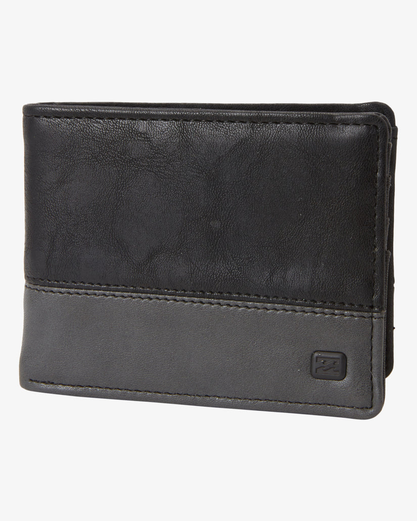 Dimension Faux Leather Bi-Fold Wallet - Black Charcoal – Billabong