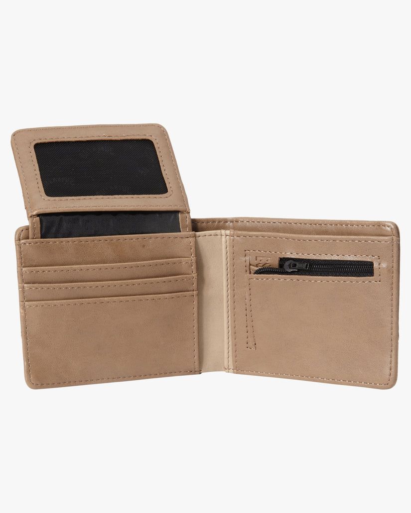 Dimension Faux Leather Bi-Fold Wallet - Clay