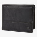 Dimension Faux Leather Bi-Fold Wallet - Black Grain