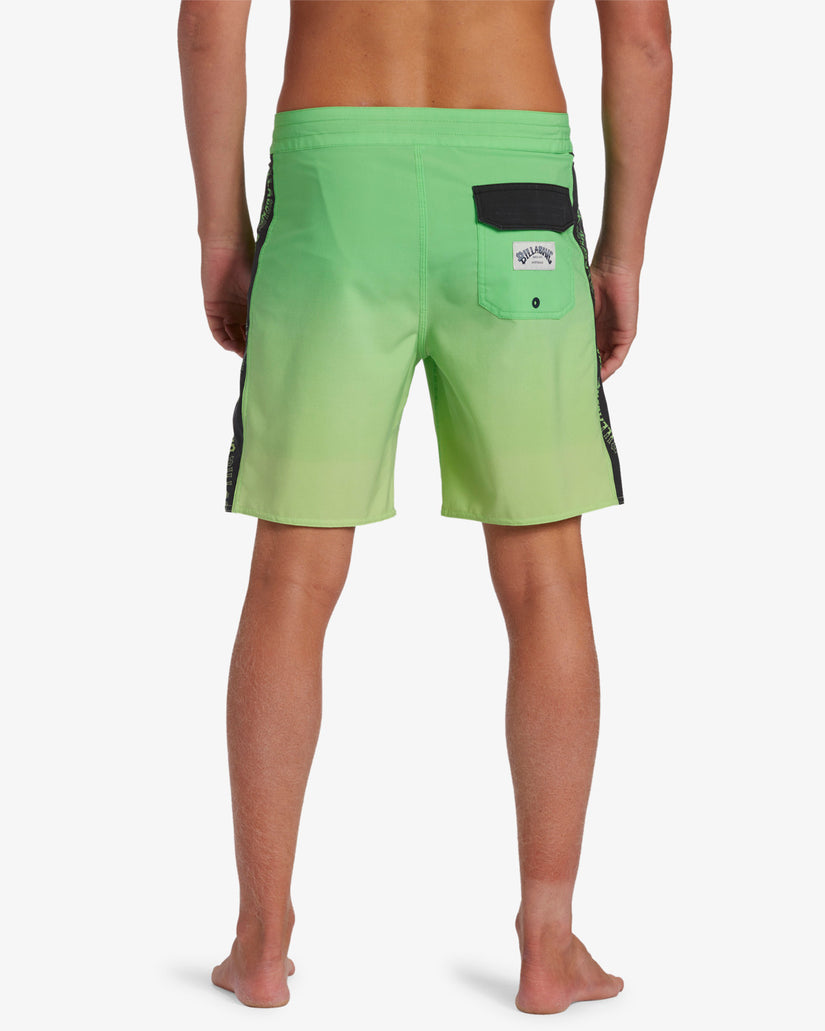 D Bah Lo Tide 18" Boardshorts - Neon Lime