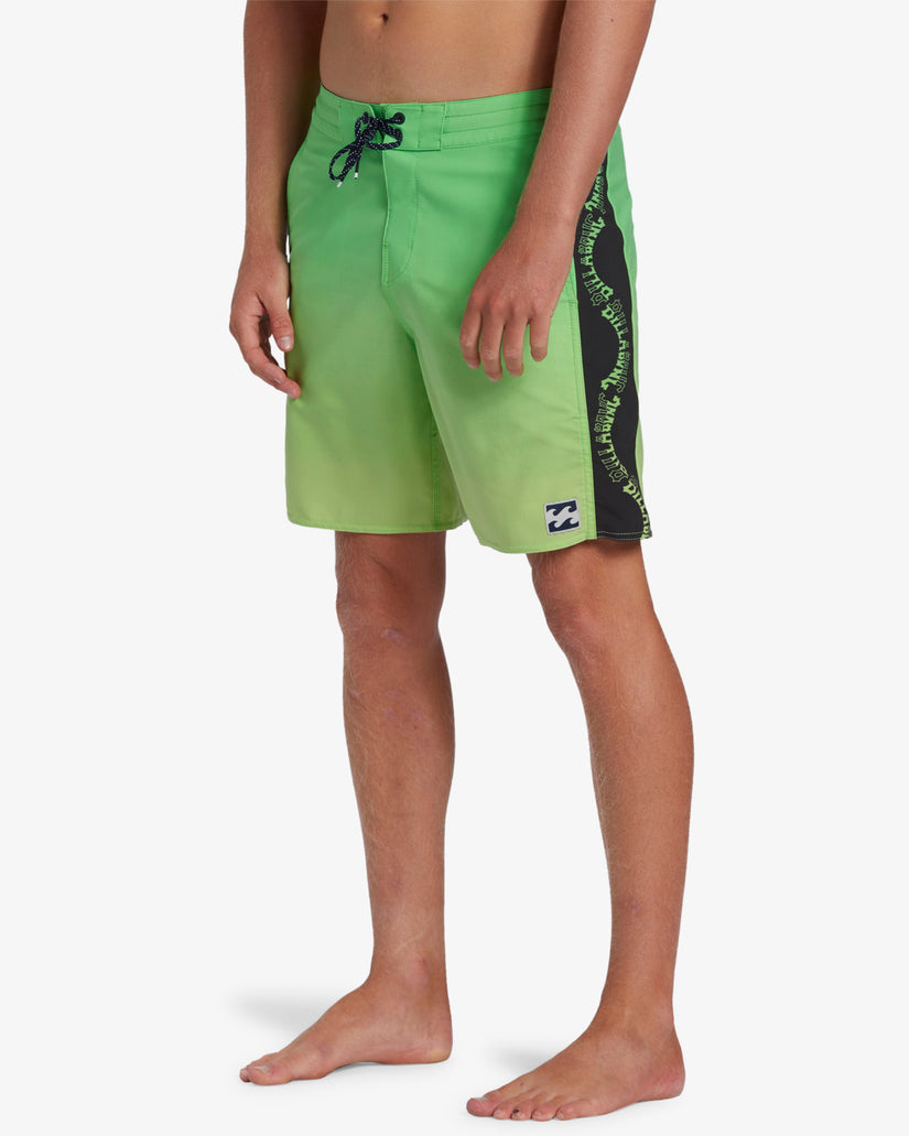 D Bah Lo Tide 18" Boardshorts - Neon Lime