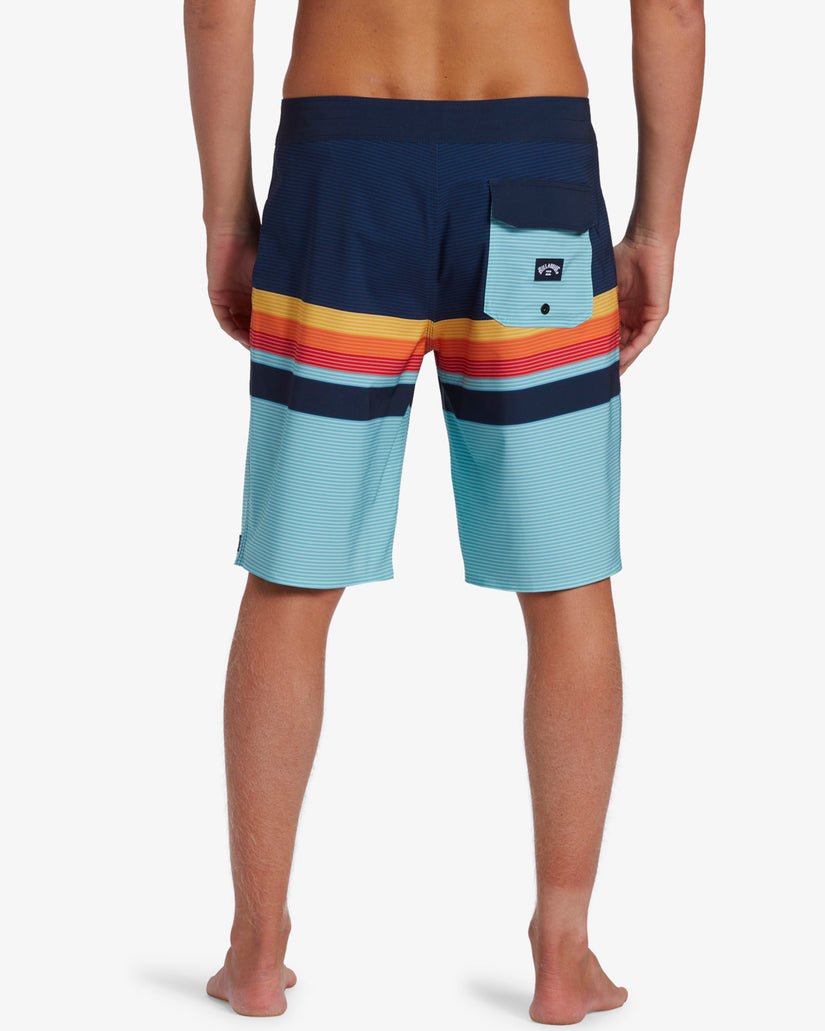All Day Stripe Pro 20" Boardshorts - Blue