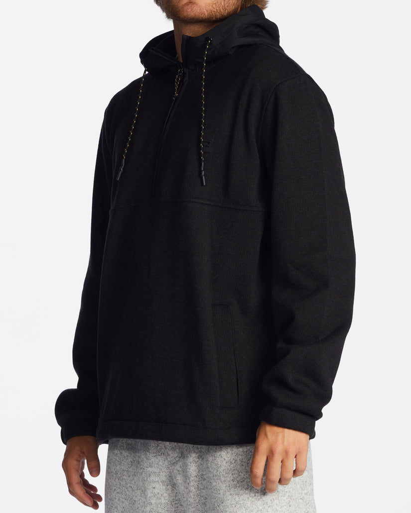A/Div Boundary Hooded Half-Zip Pullover - Black Heather