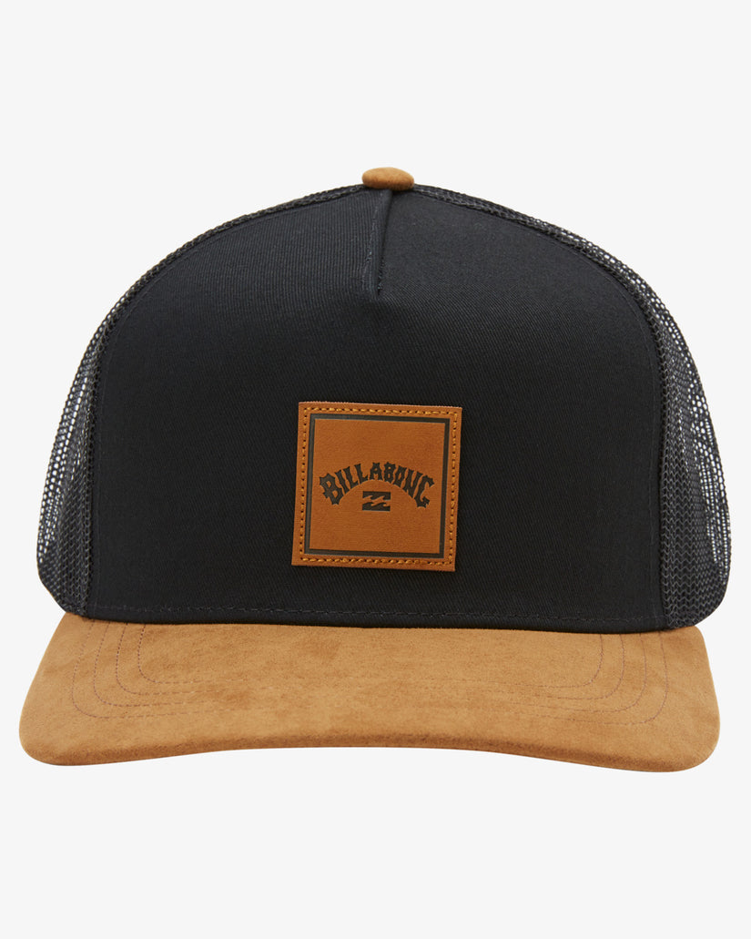 Stacked Trucker Hat - Black/Tan