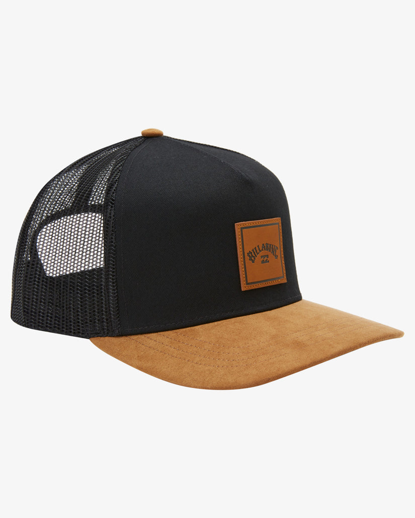 Stacked Trucker Hat - Black/Tan
