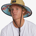 Tides Print Straw Lifeguard Hat - Splash