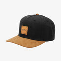 Stacked Snapback Hat - Black/Tan