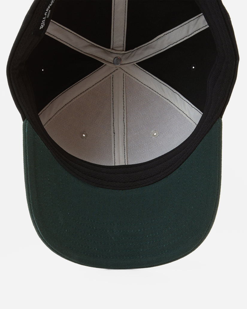 Walled Snapback Hat - Black/Tan