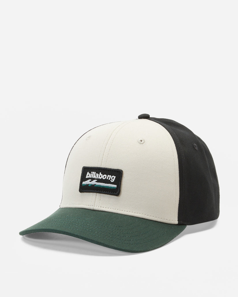 Walled Snapback Hat - Black/Tan