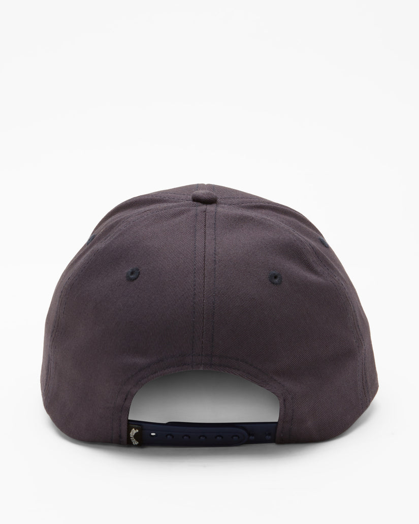 Walled Snapback Hat - Navy Blue