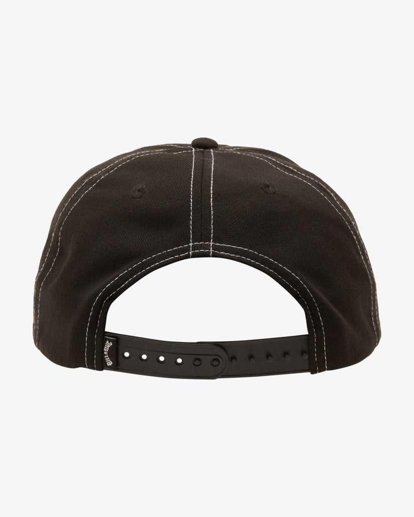 Bracket Wave Snapback Hat - Black