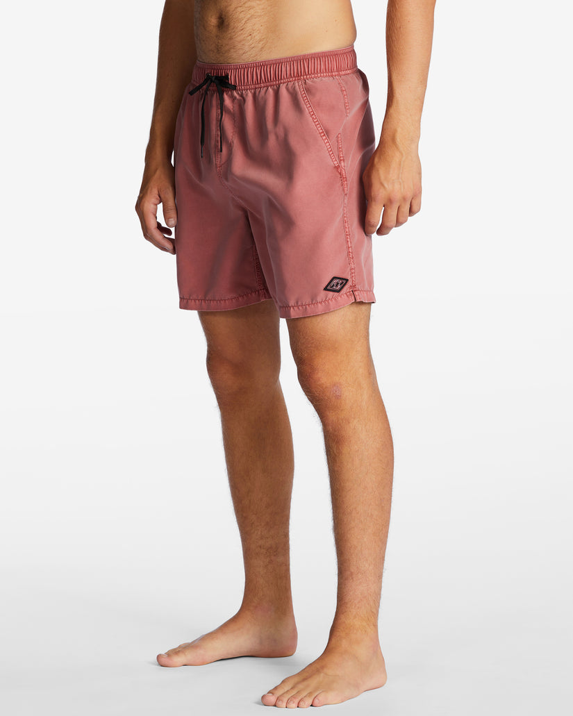 All Day Layback 17" Boardshorts - Dusty Red