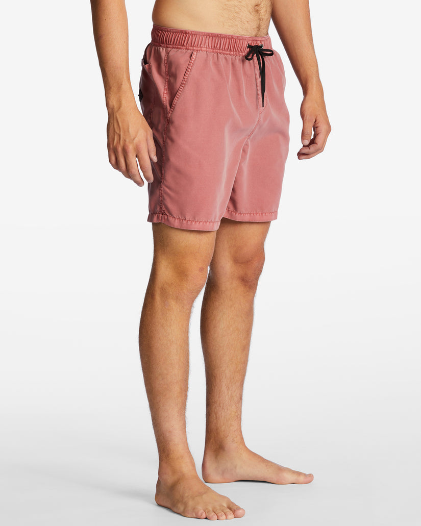 All Day Layback 17" Boardshorts - Dusty Red