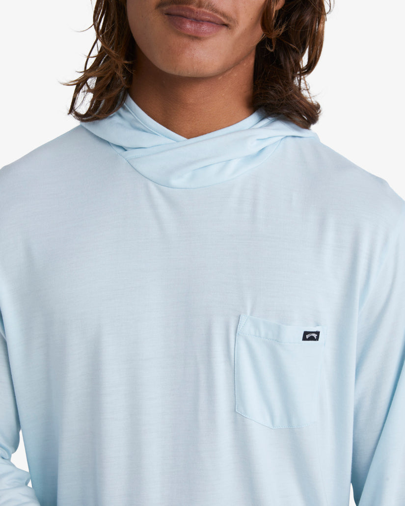 Eclipse Hooded Long Sleeve Surf T-Shirt - Coastal