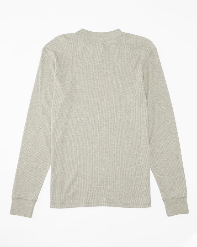 Essential Long Sleeve Thermal Top - Light Grey Heather