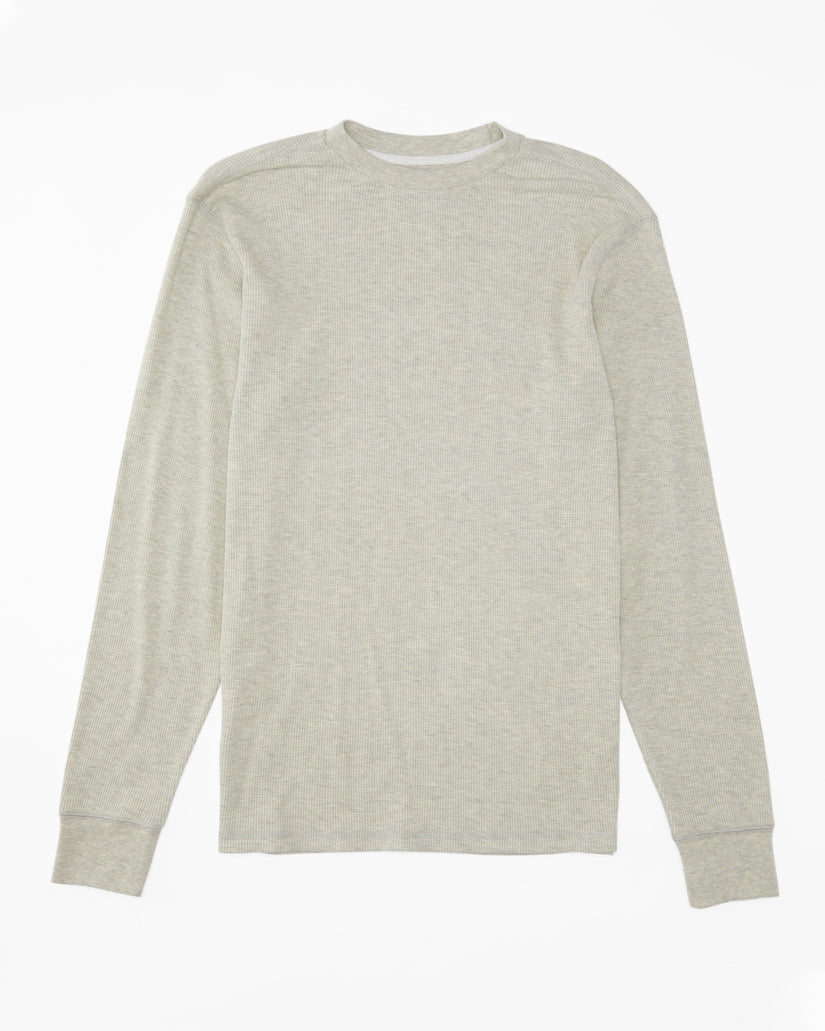 Essential Long Sleeve Thermal Top - Light Grey Heather
