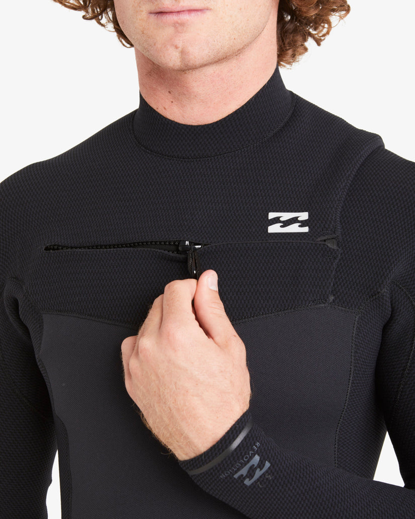 3/2 Revolution Chest Zip Full Wetsuit - Black