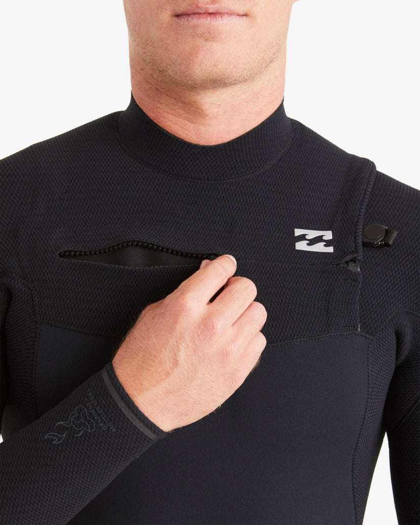 3/2 Furnace Comp Chest Zip Full Wetsuit - Black