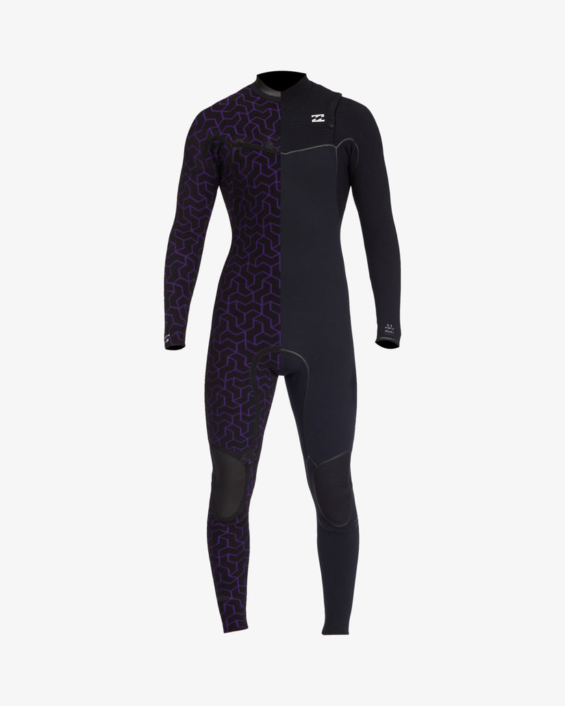4/3mm Furnace Natural Chest Zip Wetsuit - Black