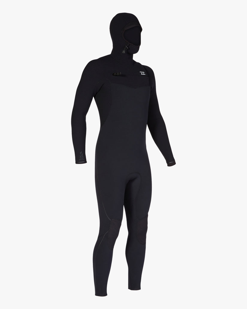 4/3 Furnace Comp Hooded Chest Zip Full Wetsuit - Black