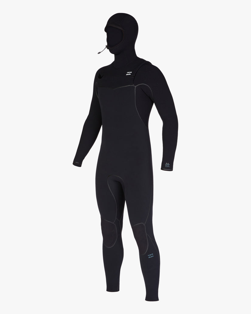 6/5 Furnace Chest Zip Hooded Full Wetsuit - Black